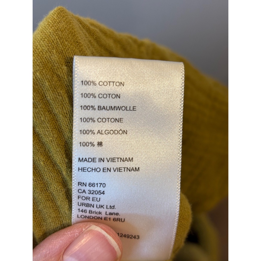 Urban Outfitters Green Cotton Gauze Wide leg Utility Pants XL - Picture 8 of 8